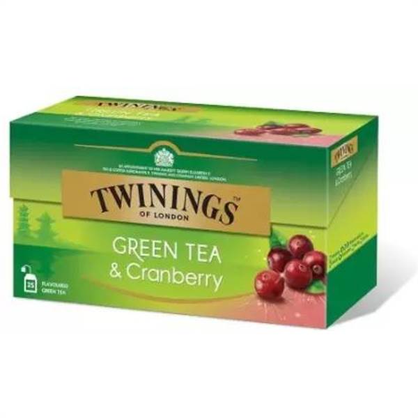 Twinings Green Tea &Cranberry Imported Cranberry Tea Bags Box